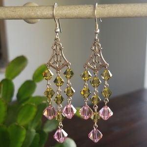 Handmade Swarovski & Sterling Earrings